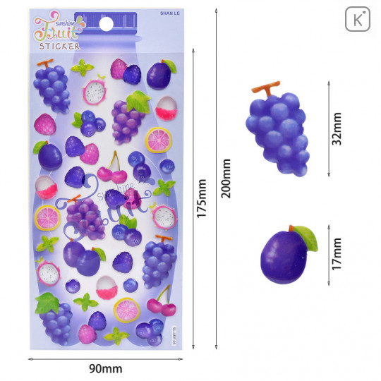 Fruit Stickers - Purple Berry Grape - 2