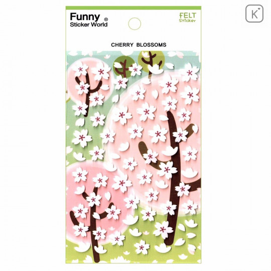 Korea Funny Sticker World Felt Sticker - Sakura Blossom - 1