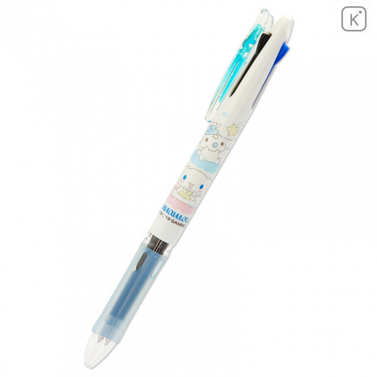 Japan Sanrio Clip-On Slim 3 Color Multi Ball Pen - Cinnamoroll - 1