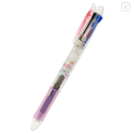 Japan Sanrio Clip-On Slim 3 Color Multi Ball Pen - Cheery Chums - 1