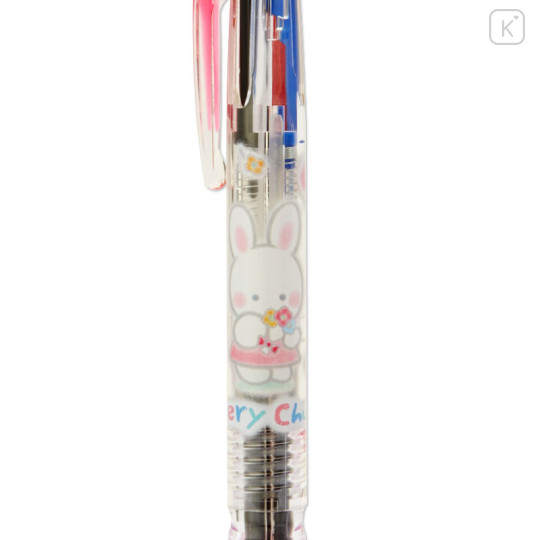 Japan Sanrio Clip-On Slim 3 Color Multi Ball Pen - Cheery Chums - 2