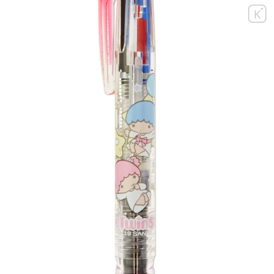 Japan Sanrio Clip-On Slim 3 Color Multi Ball Pen - Little Twin Stars - 2