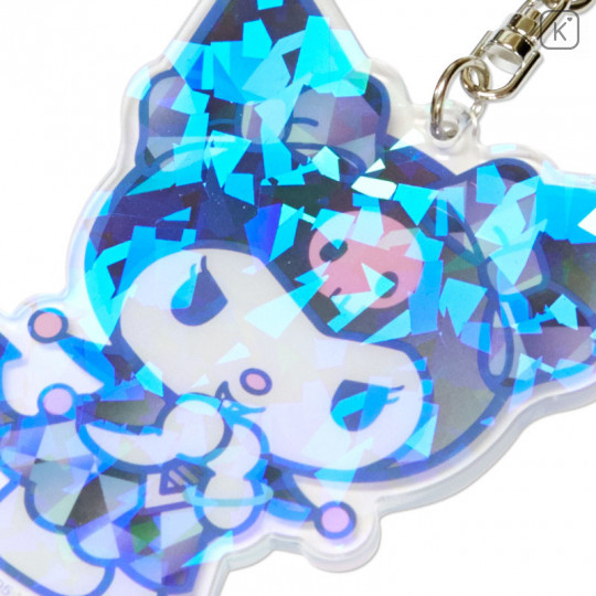Japan Sanrio Sparking Hologram Charm Key Chain - Kuromi - 4