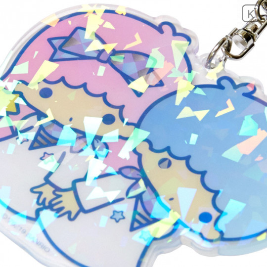 Japan Sanrio Sparking Hologram Charm Key Chain - Little Twin Stars - 4