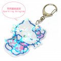 Japan Sanrio Sparking Hologram Charm Key Chain - Hello Kitty - 3