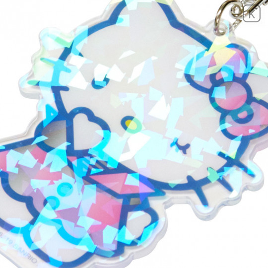 Japan Sanrio Sparking Hologram Charm Key Chain - Hello Kitty - 4