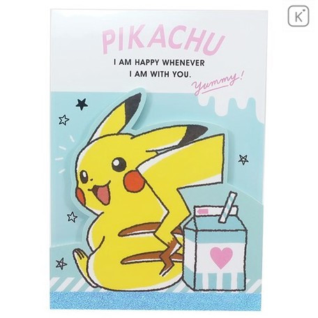 Japan Pokemon A6 Notepad - Pikachu & Milk - 1