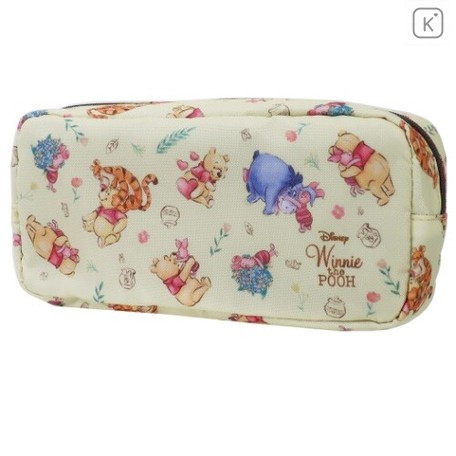 Japan Disney Makeup Pencil Bag Zipper Pouch - Winnie the Pooh & Friends - 1