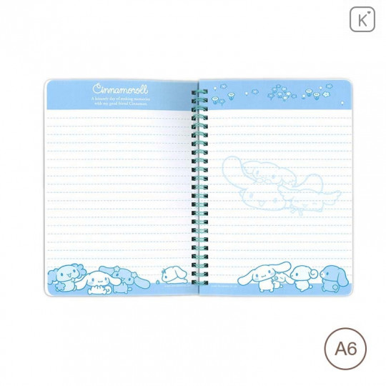 Sanrio A6 Twin Ring Notebook - Cinnamoroll - 3