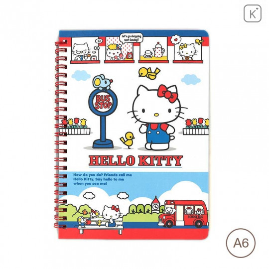 Sanrio A6 Twin Ring Notebook - Hello Kitty - 1