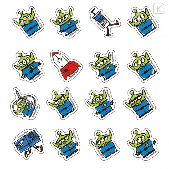 Japan Disney Peripetta Roll Sticker - Alien Little Green Men - 5