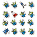 Japan Disney Peripetta Roll Sticker - Alien Little Green Men - 5
