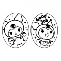 Sanrio Piggy Stamp Chop - Kuromi - 4