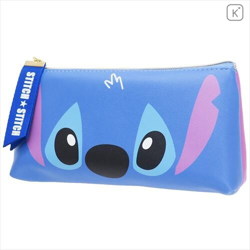 Japan Disney Pouch Makeup Bag Pencil Case - Stitch Faces - 1