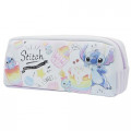 Japan Disney Pouch Makeup Bag Pencil Case - Stitch White - 1