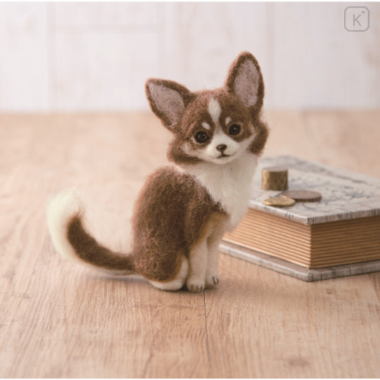 Japan Hamanaka Wool Needle Felting Kit - Chihuahua Dog - 1