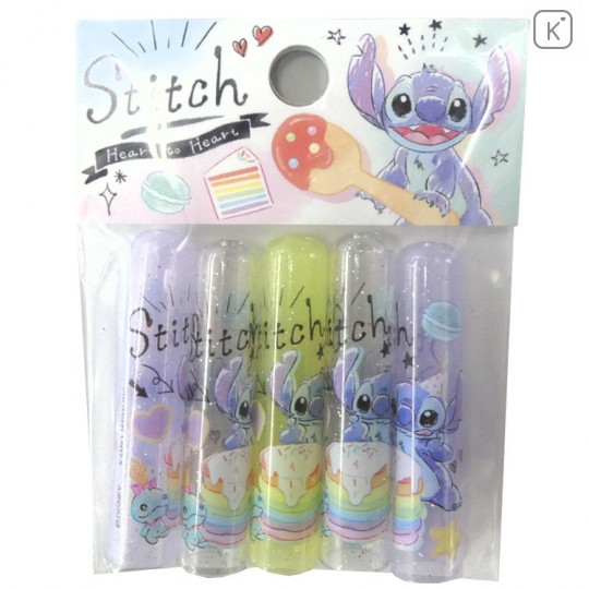 Japan Disney Pencil Cap 5pcs Set - Stitch Pop Sweets - 1