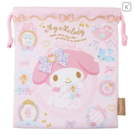Japan Sanrio Drawstring Bag - My Melody Light Pink - 1
