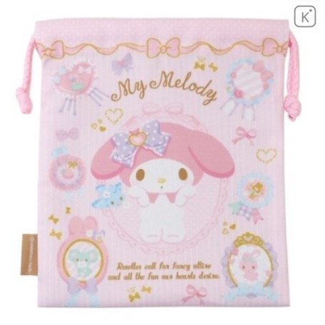 Japan Sanrio Drawstring Bag - My Melody Light Pink - 2