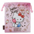 Japan Sanrio Drawstring Bag - Hello Kitty White - 2