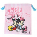 Japan Disney Drawstring Bag - Mickey Mouse & Minnie Mouse - 2