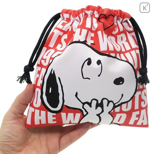 Japan Snoopy Drawstring Bag - Red - 2