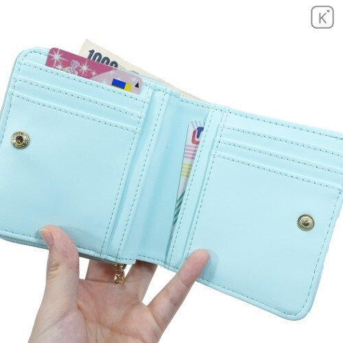 Japan Disney Folded Wallet - Chip & Dale Mint Green - 3