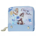 Japan Disney Folded Wallet - Chip & Dale Sky Blue - 1