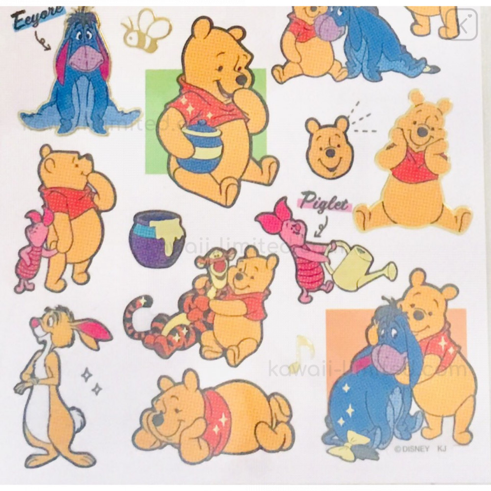 Japan Disney Seal Sticker - Winnie the Pooh & Friends Limited