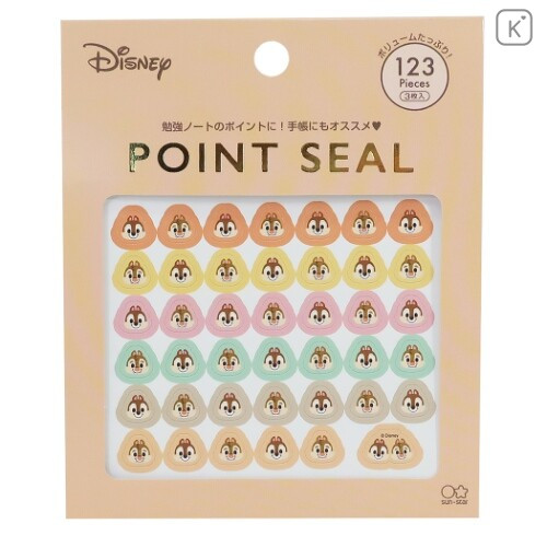 Japan Disney Point Seal Sticker - Chip & Dale - 1