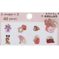Japan Disney Masking Seal Flake Sticker - Glitter Mickey & Minnie - 3