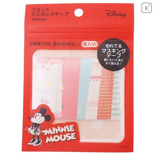 Japan Disney Flat Masking Tape Sticker - Minnie - 1