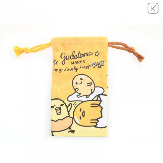 Sanrio Slim Drawstring Bag - Gudetama - 1
