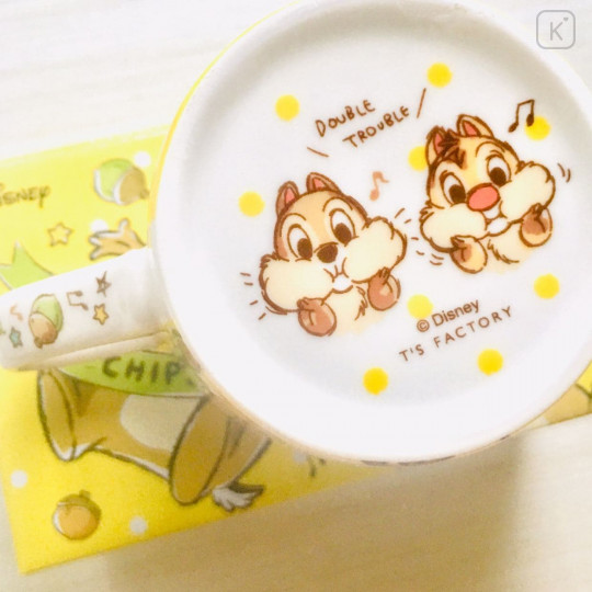 Japan Disney Ceramic Mug & Mini Towel Set - Chip & Dale & Donald Duck - 5