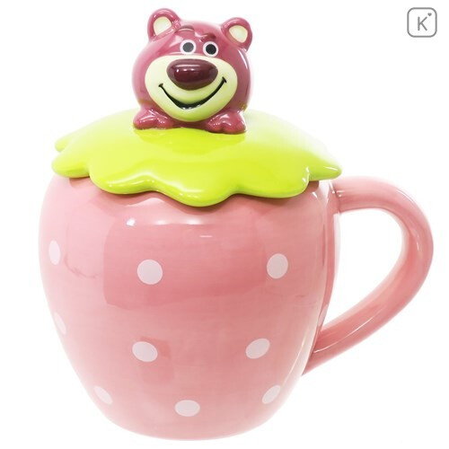 Japan Disney Die-cut Face Mug - Toy Story Lotso Strawberry - 1