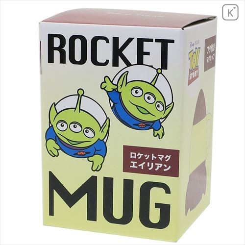 Japan Disney Die-cut Face Mug - Toy Story Little Green Men Rocket - 5