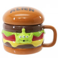 Japan Disney Die-cut Face Mug - Toy Story Little Green Men Burger - 1