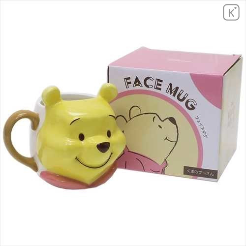 Japan Disney Die-cut 3D Face Mug - Winnie The Pooh - 2