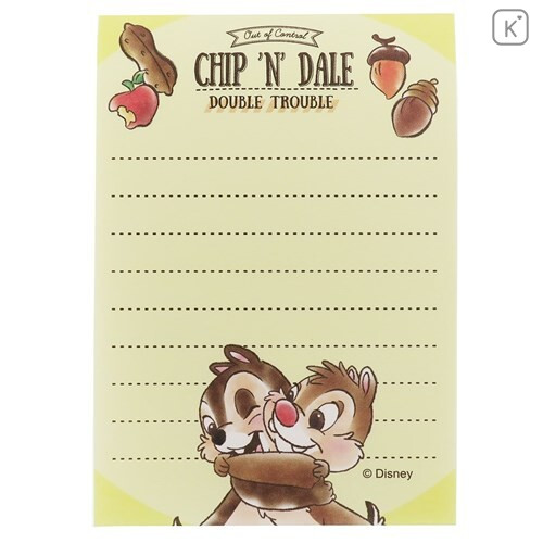 Japan Disney Mini Notepad - Chip & Dale - 2