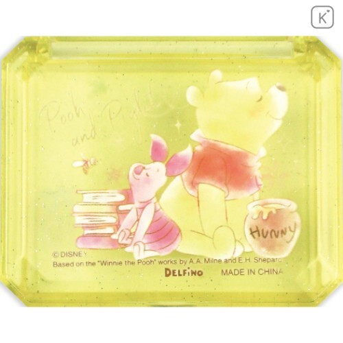 Japan Disney Seal Flake Sticker with Case - Winnie The Pooh & Piglet - 1