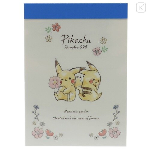 Japan Pokemon B8 Mini Notepad Pikachu Numbers 025 Kawaii Limited