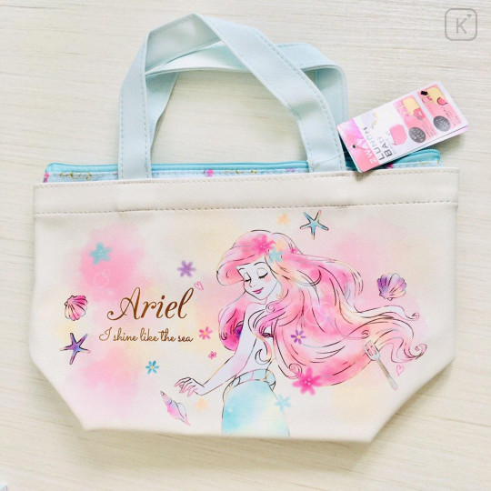 Japan Disney Tote Bag with Insulation Pouch - Princess Little Mermaid Ariel - 4