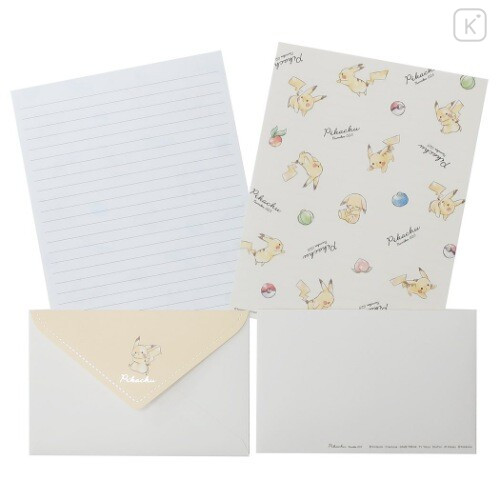 Japan Pokemon Letter Envelope Set - Pikachu - 1