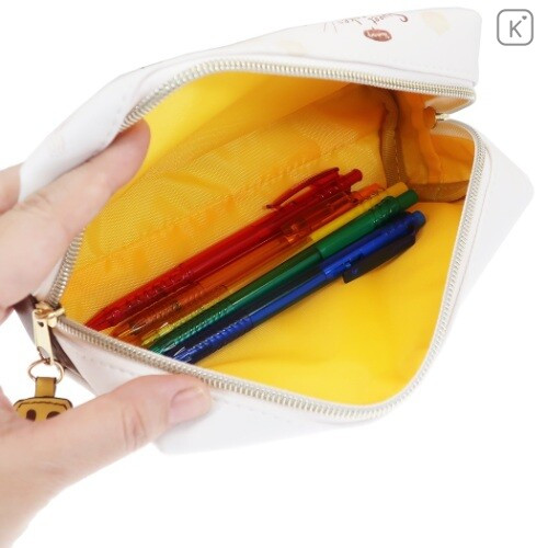 Japan Disney Makeup Pencil Bag Zipper Pouch - Winnie the Pooh & Piglet - 2
