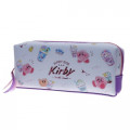 Japan Nintendo Zipper Makeup Stationery Pencil Bag Pouch - Kirby Pink White - 1