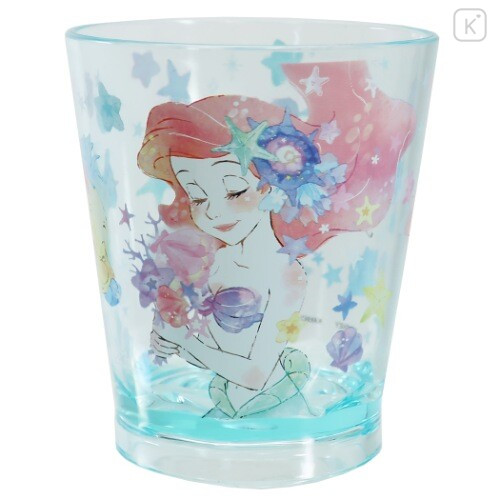 Japan Disney Princess Acrylic Tumbler Clear Airy - Little Mermaid Ariel - 1