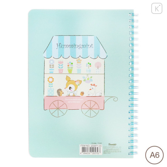 Sanrio A6 Twin Ring Notebook - Hummingmint - 2