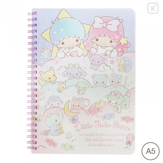 Sanrio A5 Twin Ring Notebook - Little Twin Stars - 1