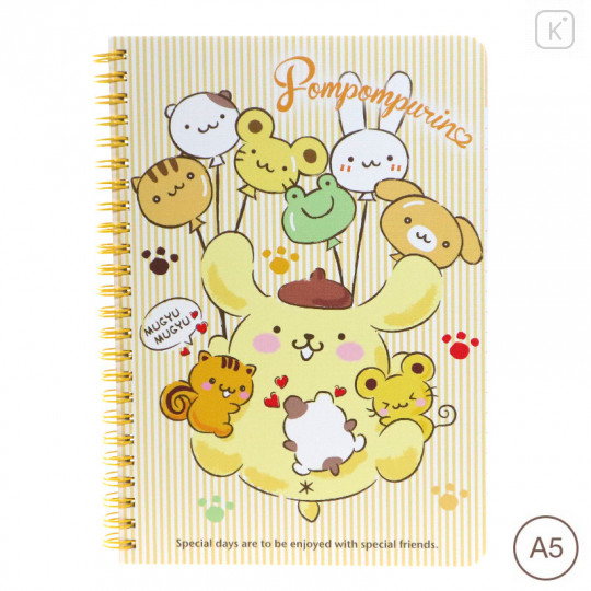 Sanrio A5 Twin Ring Notebook - Pompompurin - 1
