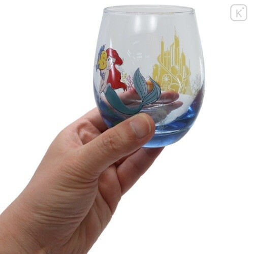 Japan Disney Princess Glass Tumbler - Little Mermaid Ariel - 3
